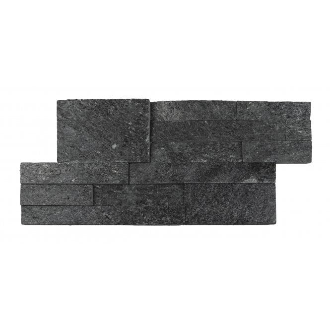 Ledgestone Black Quartzite 18cm x 35cm Wall Tile