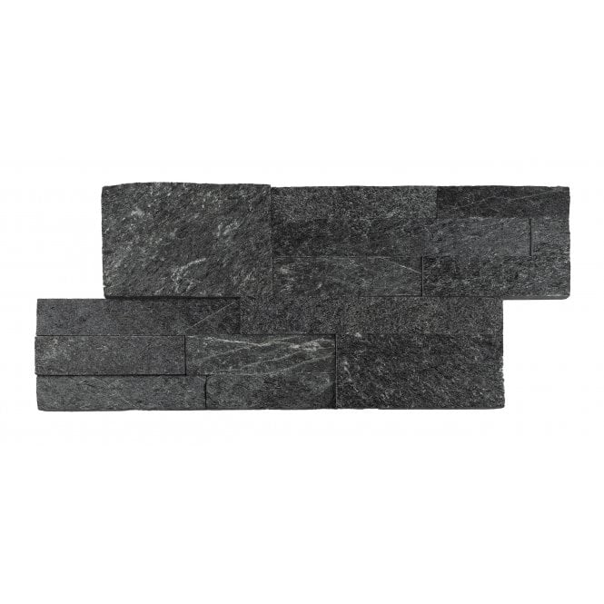 Ledgestone Black Quartzite 18cm x 35cm Wall Tile