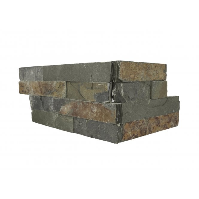 Ledgestone Rustic Multicolour 10cm x 36cm Corner Tile