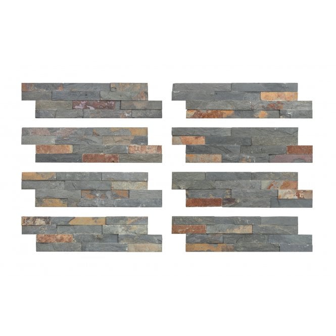 Ledgestone Rustic Multicolour 10cm x 36cm Wall Tile