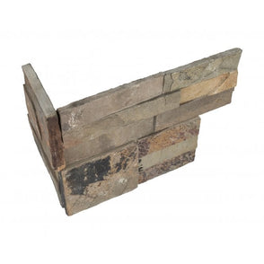 Ledgestone Rustic Multicolour 18cm x 35cm Corner Tile