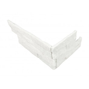 Ledgestone Snow White Quartzite 10cm x 36cm Corner Tile
