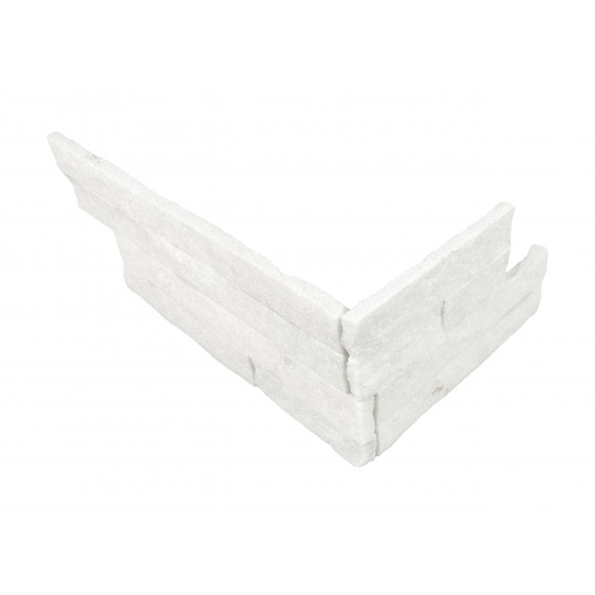 Ledgestone Snow White Quartzite 10cm x 36cm Corner Tile