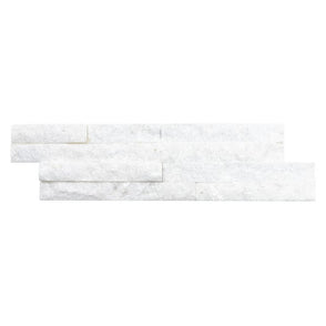 Ledgestone Snow White Quartzite 10cm x 36cm Wall Tile