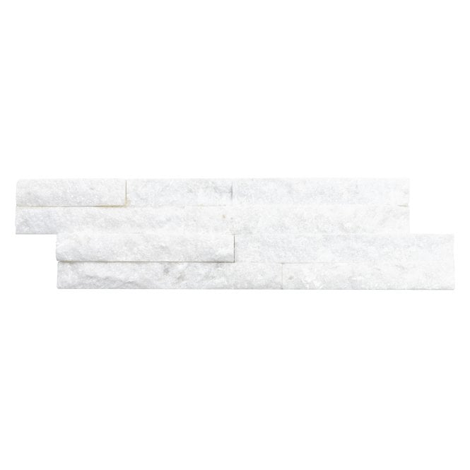 Ledgestone Snow White Quartzite 10cm x 36cm Wall Tile