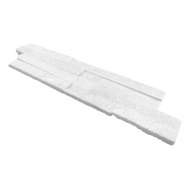 Ledgestone Snow White Quartzite 10cm x 36cm Wall Tile
