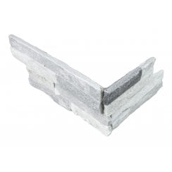 Ledgestone White Grey 10cm x 36cm Corner Tile