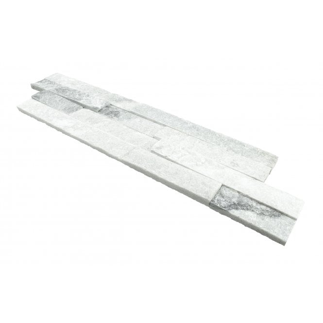 Ledgestone White Grey 10cm x 36cm Wall Tile