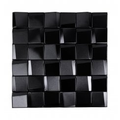 Leonardo Black (4.8cm x 4.8cm) 29.2cm x 29.2cm Mosaic Tile