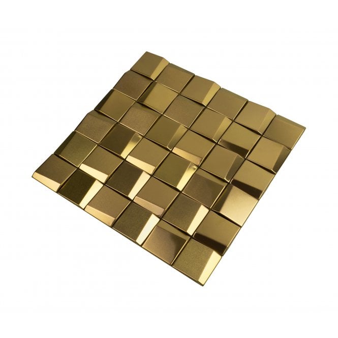 Leonardo Gold (4.8cm x 4.8cm) 29.2cm x 29.2cm Mosaic Tile