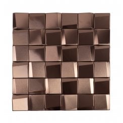 Leonardo Rose Gold (4.8cm x 4.8cm) 29.2cm x 29.2cm Mosaic Tile