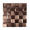Leonardo Rose Gold (4.8cm x 4.8cm) 29.2cm x 29.2cm Mosaic Tile