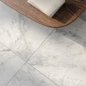 Leonardo White Carving 60cm x 60cm Wall and Floor Tile
