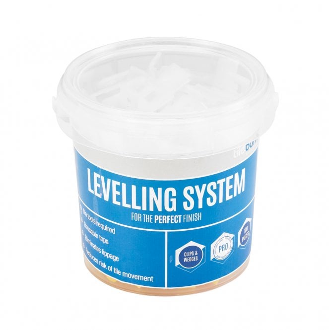Tile Bank Levelling System (50x Clips and 50x Wedges) Tub
