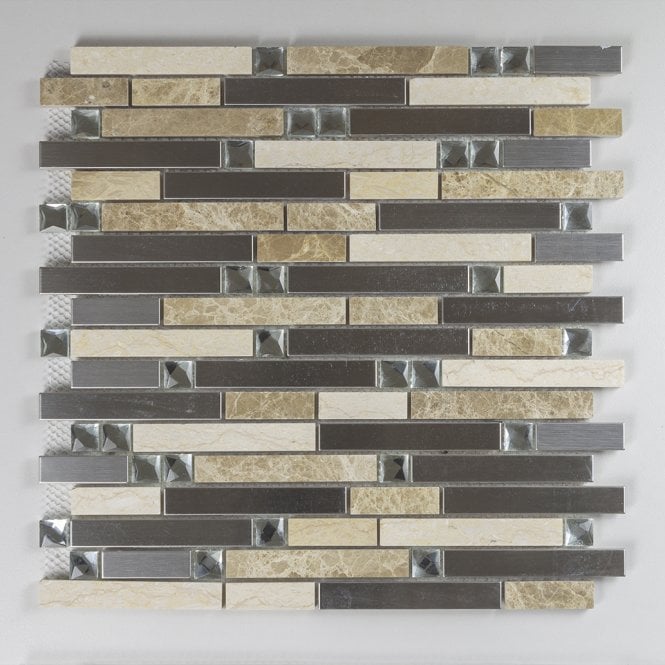 Light Emperado Mix 29.8cm x 30.4cm Mosaic Tile