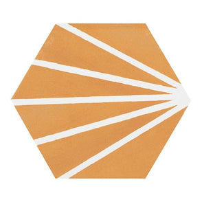 Lily Hex Hexagon Blaze Orange 22.8cm x 19.8cm Wall & Floor Tile
