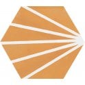 Lily Hex Hexagon Blaze Orange 22.8cm x 19.8cm Wall & Floor Tile