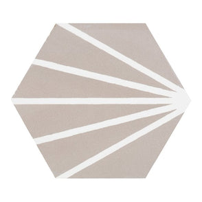Lily Hex Hexagon Clay 22.8cm x 19.8cm Wall & Floor Tile