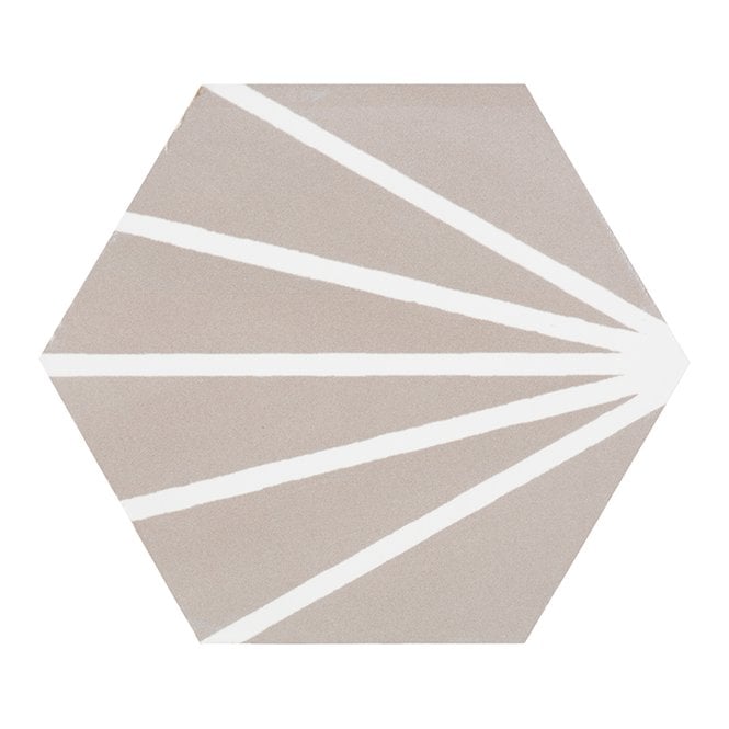 Lily Hex Hexagon Clay 22.8cm x 19.8cm Wall & Floor Tile
