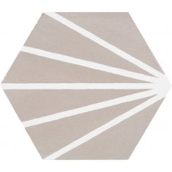 Lily Hex Hexagon Clay 22.8cm x 19.8cm Wall & Floor Tile