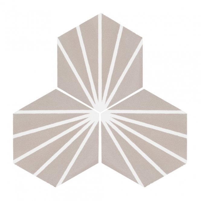 Lily Hex Hexagon Clay 22.8cm x 19.8cm Wall & Floor Tile