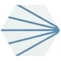 Lily Hex Hexagon Denim Line 22.8cm x 19.8cm Wall & Floor Tile