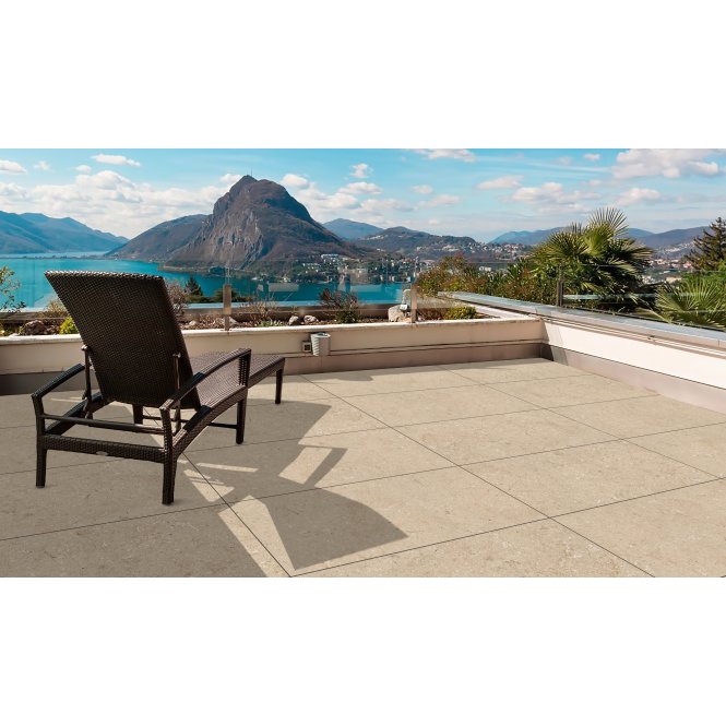 Limestone Beige 60cm x 120cm 2cm Slab Outdoor Tile Pallet Deal