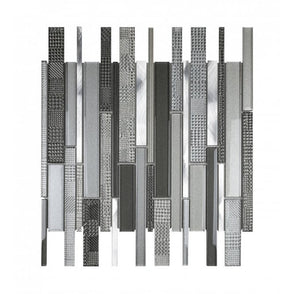 Linear Grey 30cm x 30cm Mosaic Tile