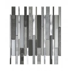 Linear Grey 30cm x 30cm Mosaic Tile