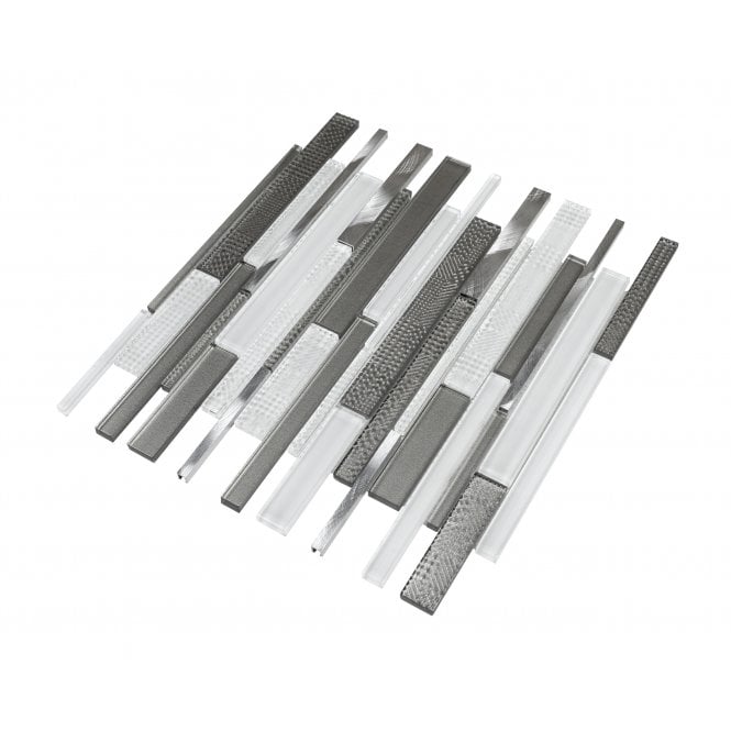 Linear White 30cm x 30cm Mosaic Tile