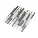 Linear White 30cm x 30cm Mosaic Tile