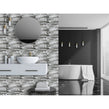 Linear White 30cm x 30cm Mosaic Tile