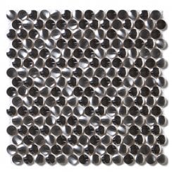 Link Concave Silver 29.2cm x 29.2cm Mosaic Tile