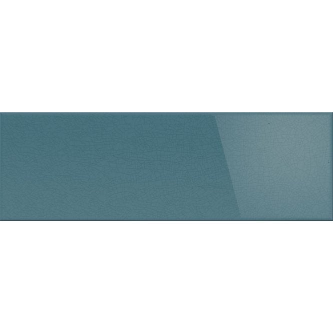 Lisbon Crackle Blue Glazed 10cm x 30cm Wall Tile