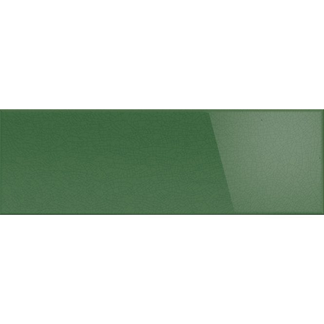 Lisbon Crackle Emerald Green Glazed 10cm x 30cm Wall Tile