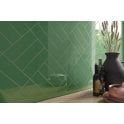 Lisbon Crackle Emerald Green Glazed 10cm x 30cm Wall Tile