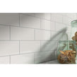 Lisbon Crackle White Glazed 7.5cm x 15cm Wall Tile