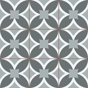 Lisbone Black Grey 45cm x 45cm Wall and Floor Tile