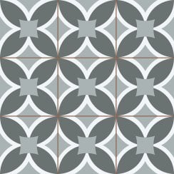 Lisbone Black Grey 45cm x 45cm Wall and Floor Tile