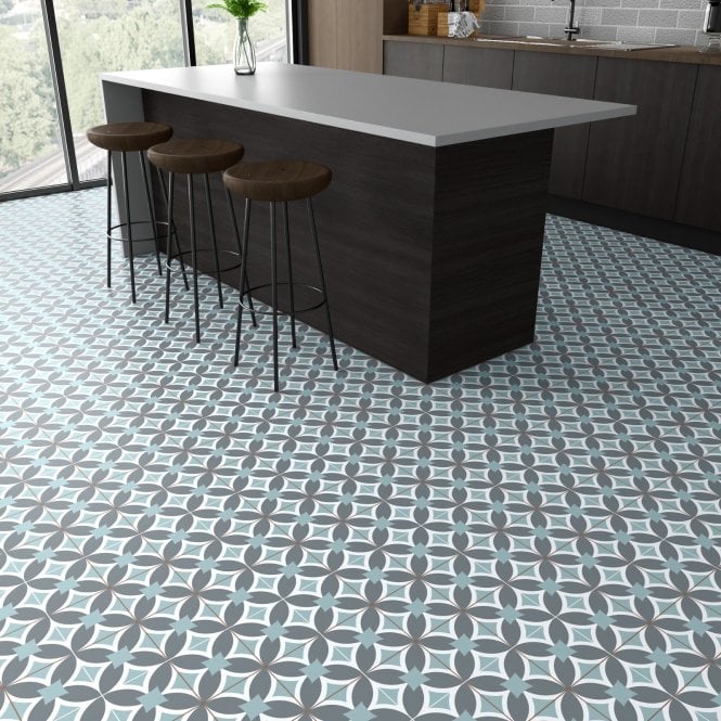 Lisbone Soft Blue 45cm x 45cm Wall and Floor Tile