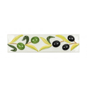 Heckstream Listello Olivas Mahon 6cm x 20cm 3D Border Tile
