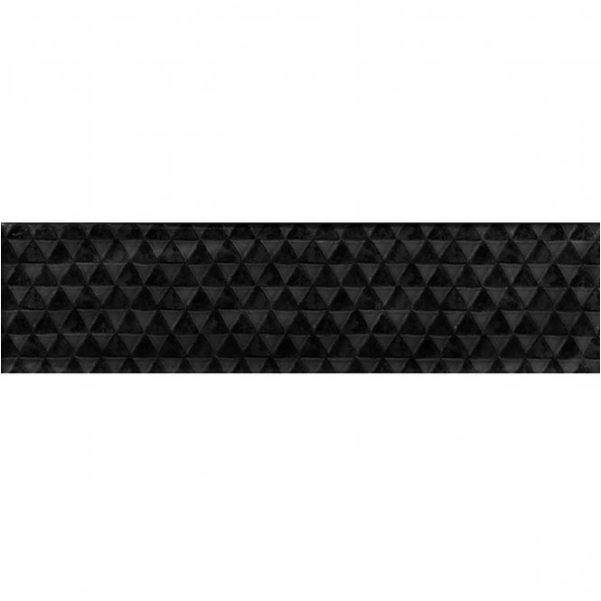 Loft Brick Black High Gloss Decor 6.5cm x 26cm Wall Tile