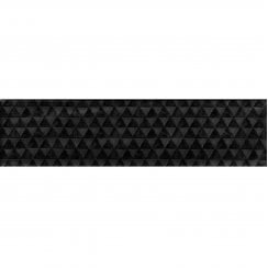 Loft Brick Black High Gloss Decor 6.5cm x 26cm Wall Tile