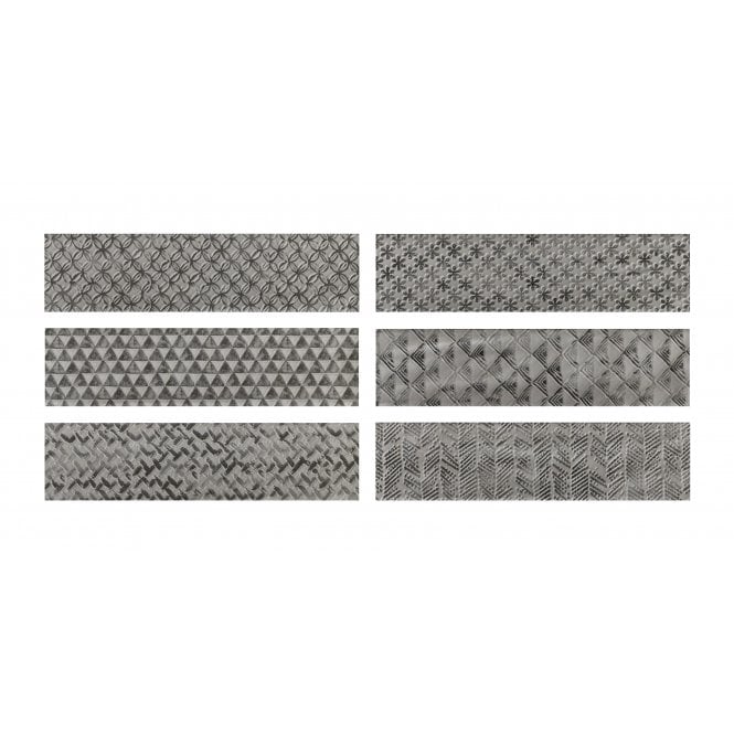 Loft Brick Light Greige High Gloss Decor 6.5cm x 26cm Wall Tile