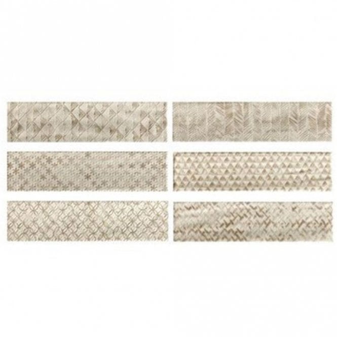 Loft Brick Warm White High Gloss Decor 6.5cm x 26cm Wall Tile