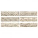 Loft Brick Warm White High Gloss Decor 6.5cm x 26cm Wall Tile