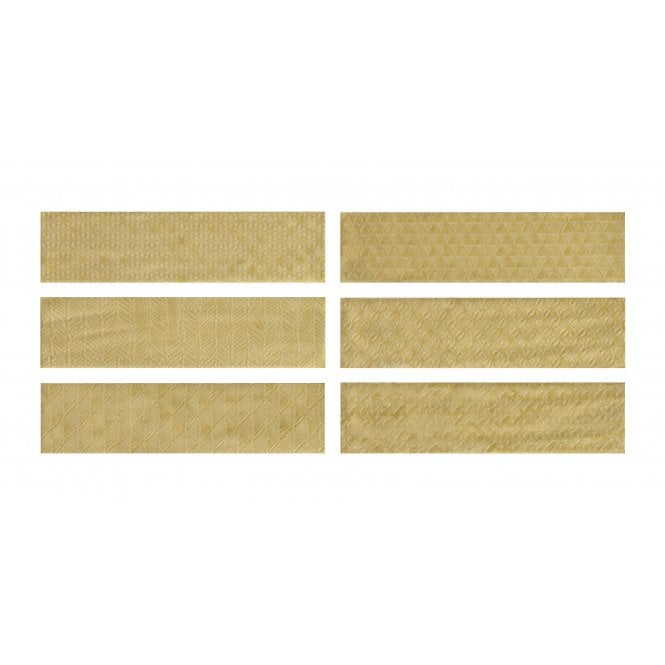 Loft Brick Yellow High Gloss Decor 6.5cm x 26cm Wall Tile