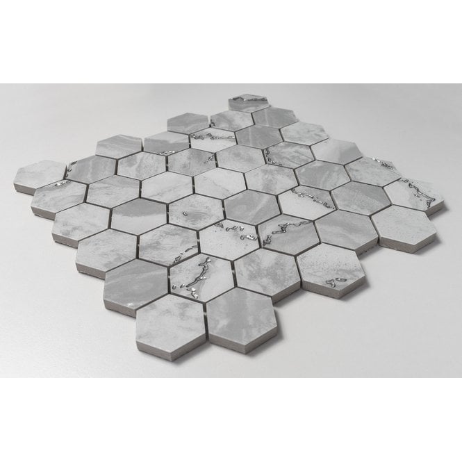 Lux Crystal Light Grey 30cm x 30cm Mosaic Tile