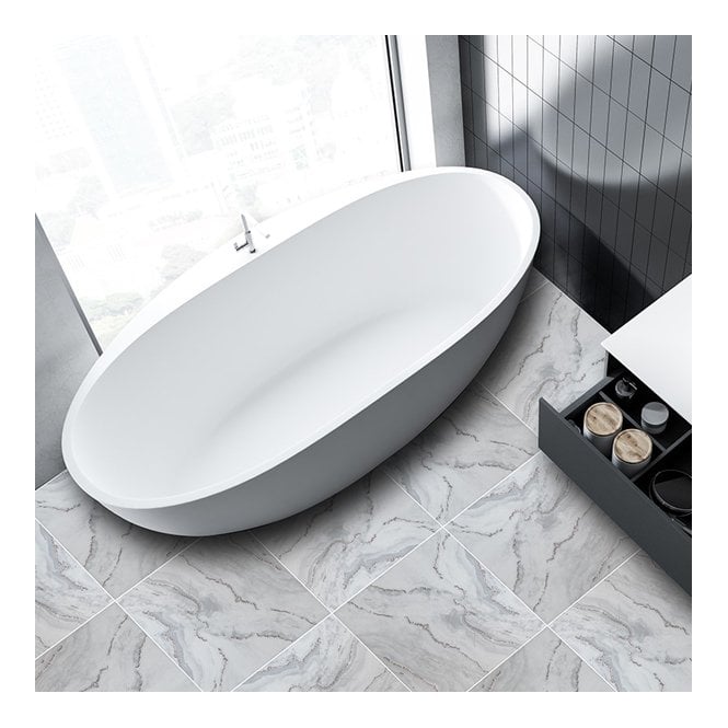 Lux Crystal Light Grey 60cm x 60cm Wall & Floor Tile