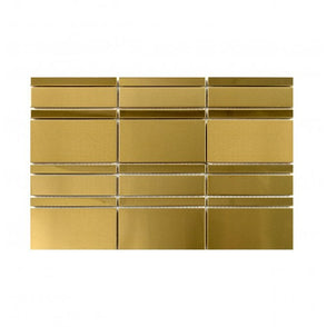 Lux Gold Bullion 19.8cm x 29.8cm Mosaic Tile